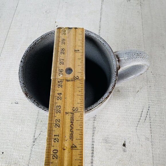 Home Target Gray Ribbed Brown Speckled Farmhouse Rustic 10oz Cups Mugs Set of 4 - Picture 11 of 16